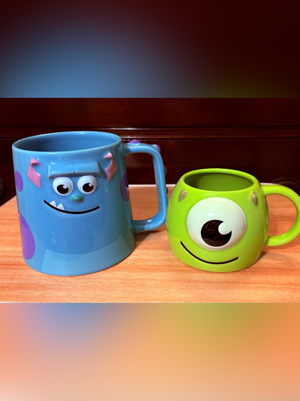 Monsters, Inc. Sulley and Mike Ceramic Mug Set - Collectable from 2013!